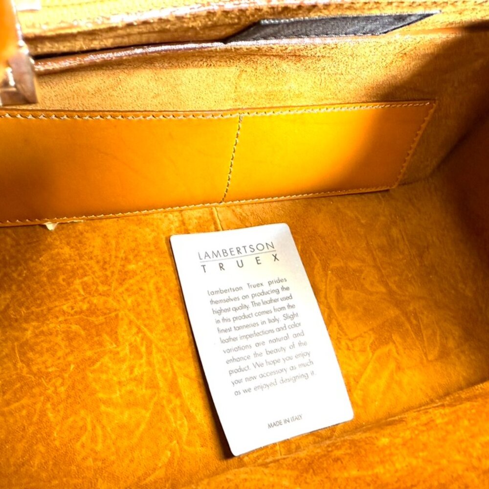LAMBERTSON TRUEX Suede BOXCAR Satchel STUNNING With Tags - Picture 7 of 15